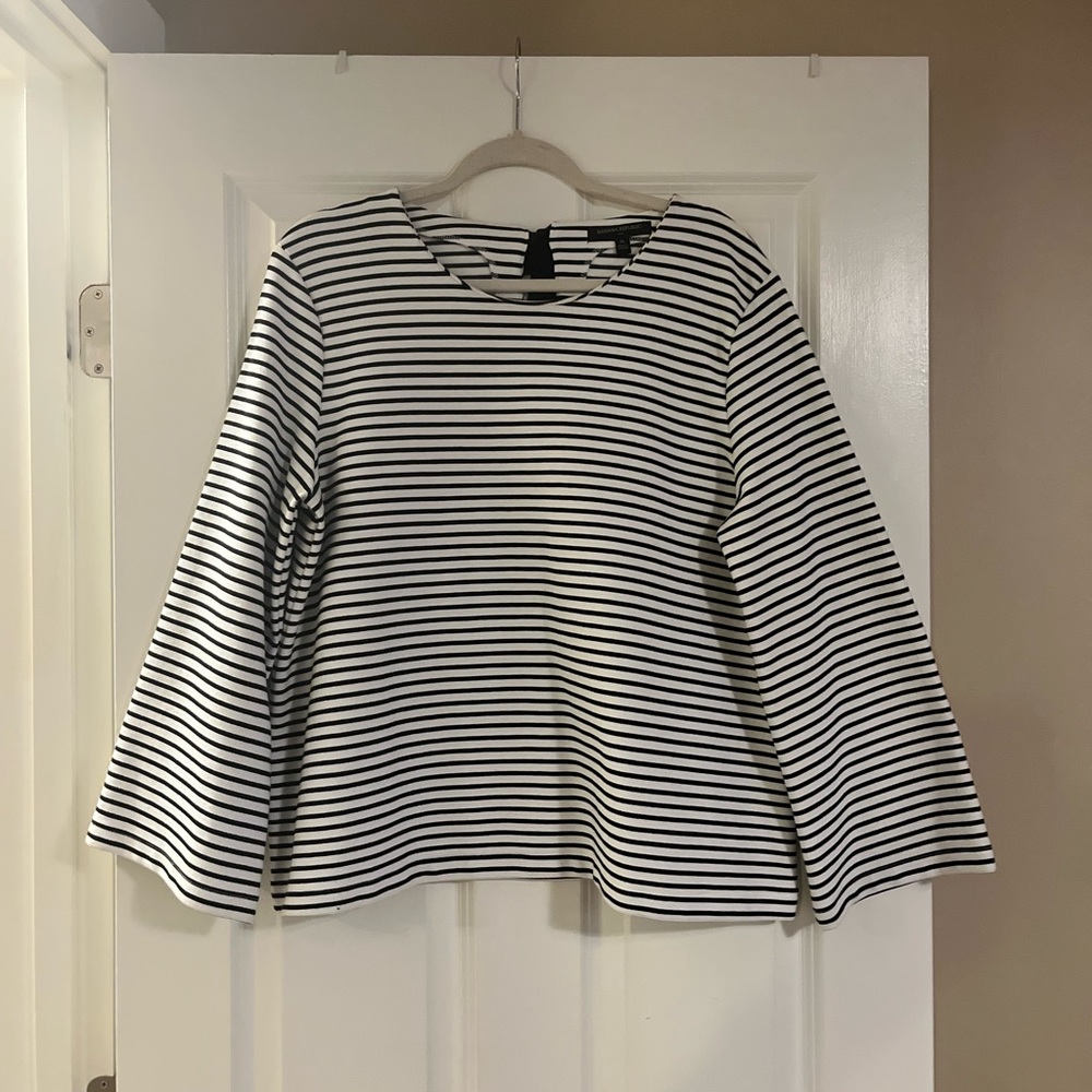 Banana Republic Factory black & white stripe top.